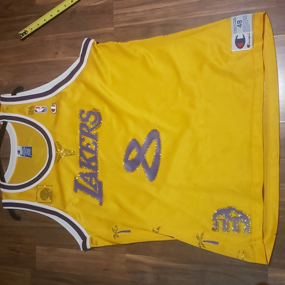 Customized vintage champion jersey Kobe NBA legend tribute